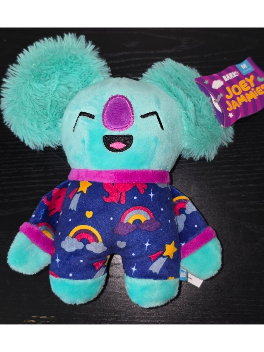 BARK Joey Jammies Koala Dog Toy NWT Plush Squeaker Medium Dog Barkbox